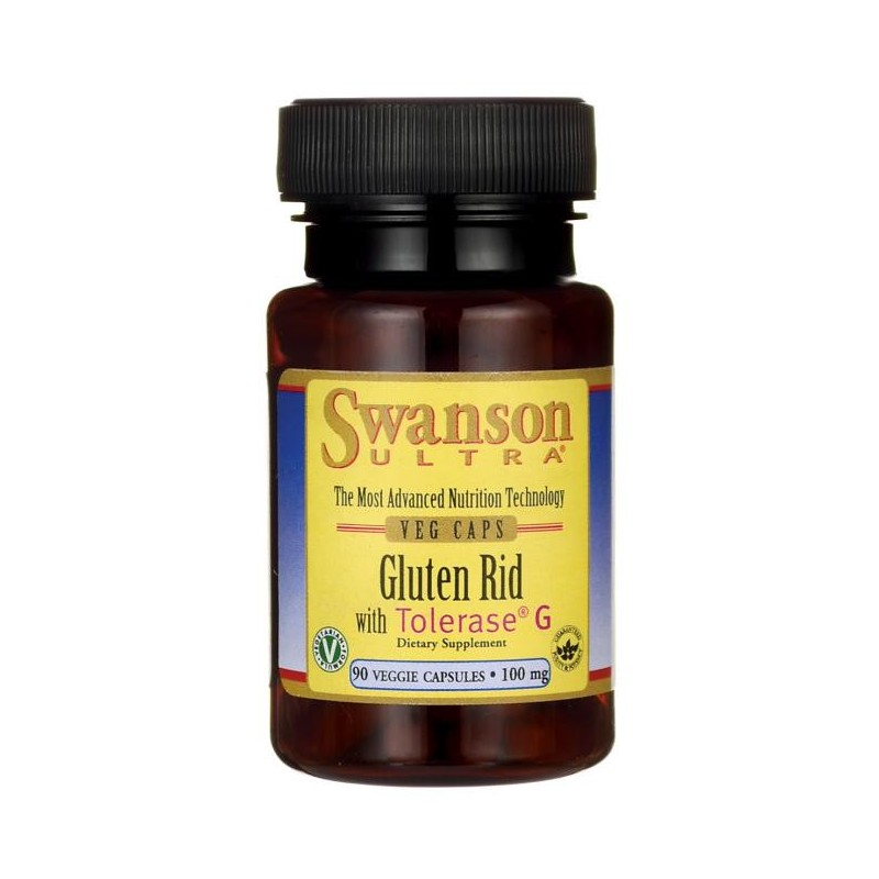 Swanson Gluten Rid - Glutént Bontó Enzim Kapszula 90 db - Vegetáriánus Termék