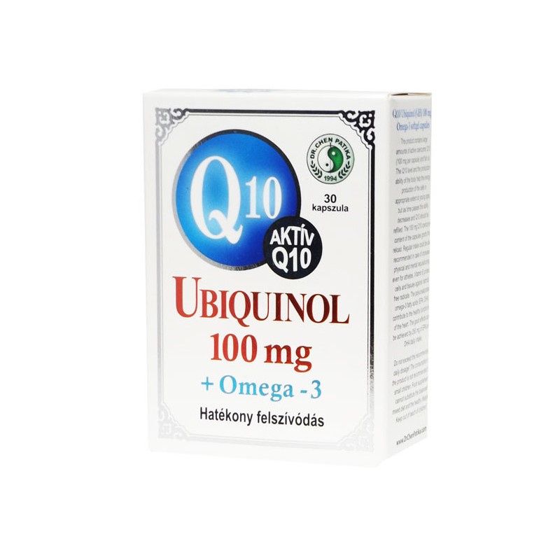 Aktív Q10 Ubiquinol100 mg+Omega-3 Kapszula 30 db -Dr. Chen